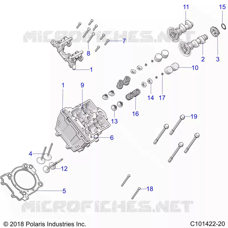 ENGINE, ZYLINDERKOPF, CAMS AND VALVES