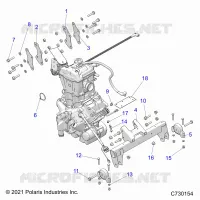 ENGINE, ÃŒBERTRAGUNG MOUNTING & LONG BLOCK- R23MAU57B4/B9 (C730154)