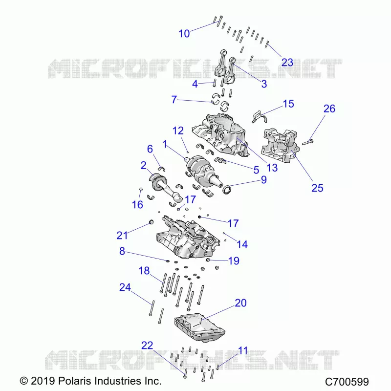 ENGINE, CRANKCASE AND KURBELWELLE