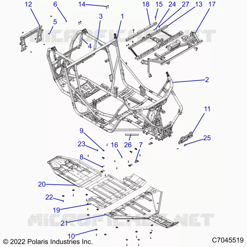 CHASSIS, MAIN FRAME AND SKID PLATES