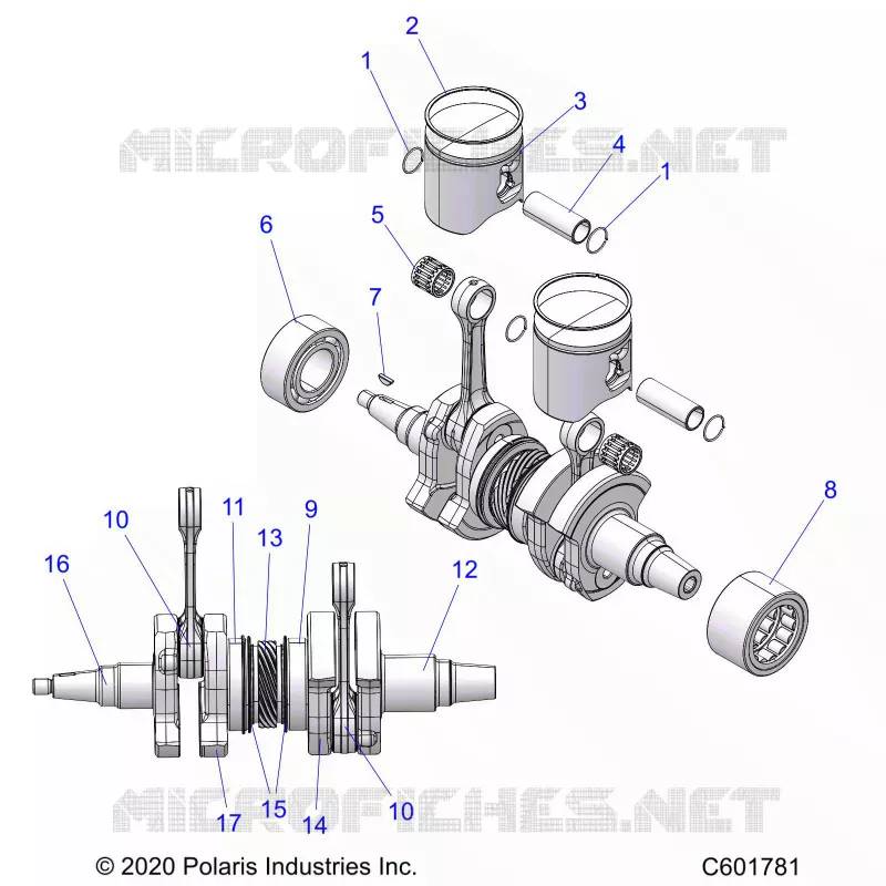 ENGINE, PISTON AND KURBELWELLE