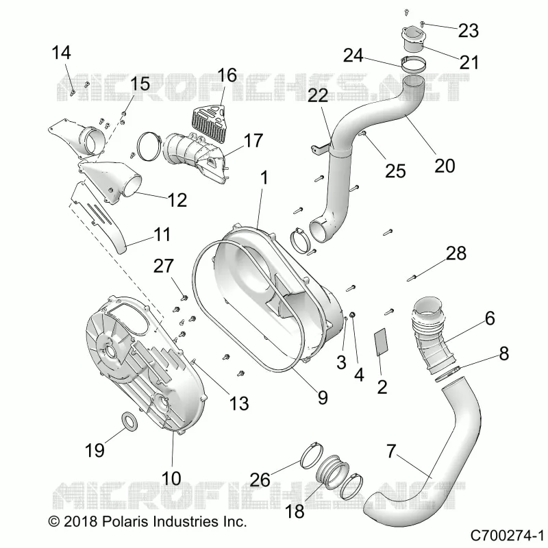 ANTRIEB, CLUTCH COVER AND DUCTING
