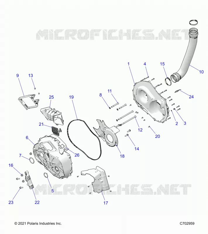 ANTRIEB, CLUTCH COVER AND DUCTING