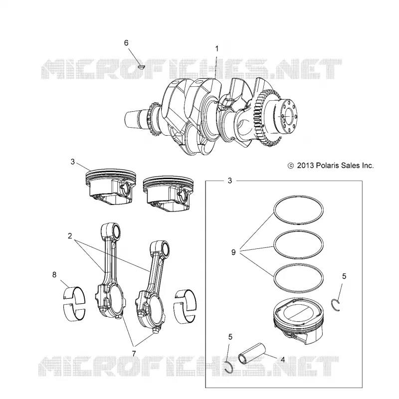 MOTOR, KURBELWELLE AND KOLBEN