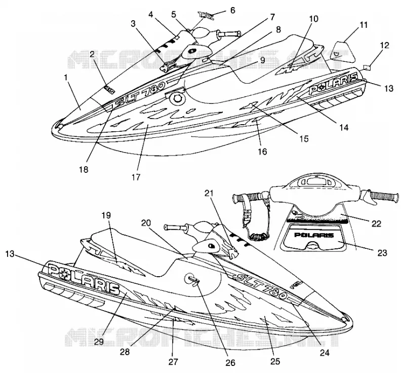 DECALS SLT 780 B964588 AND  INTL. SLT 780 I964588 (4935683568A007)
