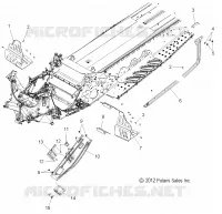 CHASSIS, CLUTCH GUARD AND FOOTRESTS (144 INCH)