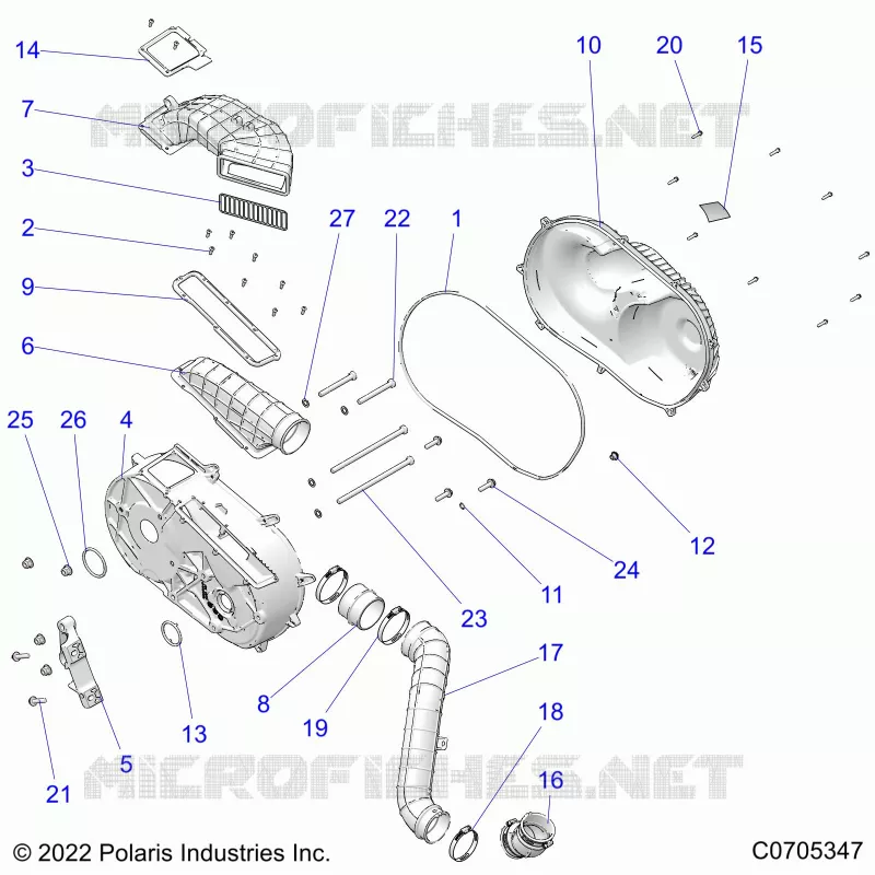 ANTRIEB, CLUTCH COVER AND DUCTING