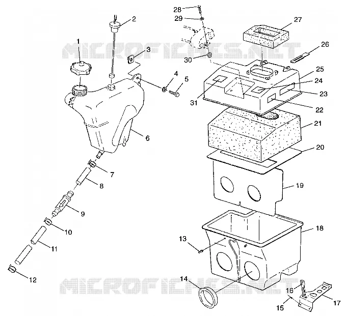 ÖLTANK/LUFTFILTERKASTEN  700 RMK 0980966 AND EUROPEAN 700 RMK E980966 (4943724372C005)