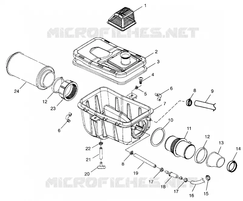 LUFTFILTERKASTEN   SCRAMBLER 500 W97BC50A (4943074307B008)