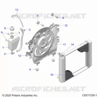 ENGINE, KÃŒHLSYSTEM, RADIATOR, FAN & OVERFLOW BOTTLE
