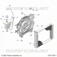 ENGINE, KÃŒHLSYSTEM, RADIATOR, FAN & OVERFLOW BOTTLE