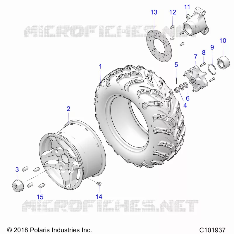 WHEELS, REAR TIRE AND BRAKE DISC