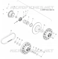ANTRIEB, SECONDARY KUPPLUNG AND DRIVE BELT