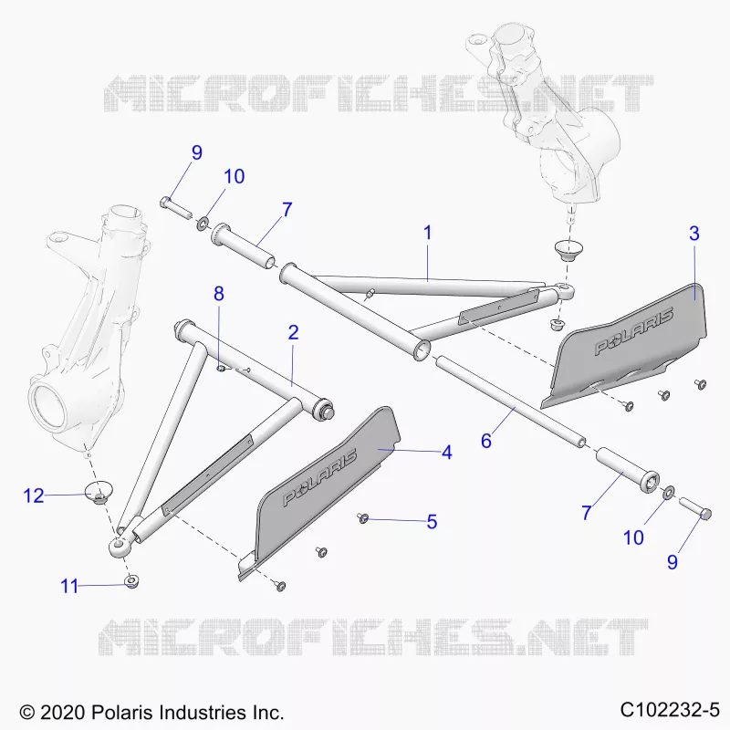 SUSPENSION, A-ARM AND STREBE MOUNTING