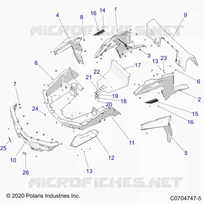 KAROSSERIE HINTEN RACK AND FENDERS