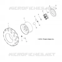 RADS, FRONT TIRE AND BRAKE DISC