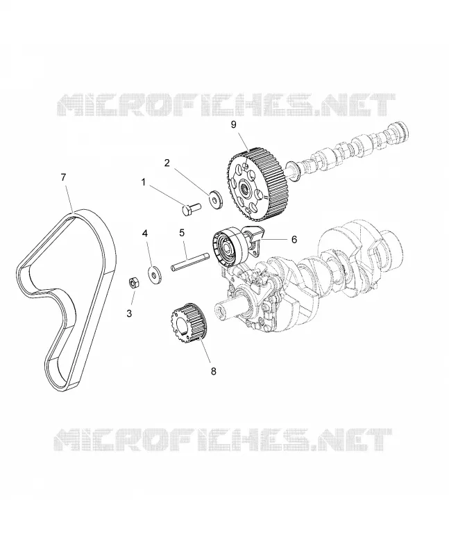 MOTOR, TIMING PULLEY, TIMING BELT, JOCKEY PULLEY