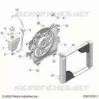 ENGINE, KÃŒHLSYSTEM, RADIATOR, FAN & OVERFLOW BOTTLE