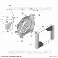 ENGINE, KÃŒHLSYSTEM, RADIATOR, FAN & OVERFLOW BOTTLE