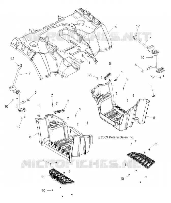 HINTER CAB and FOOTWELL