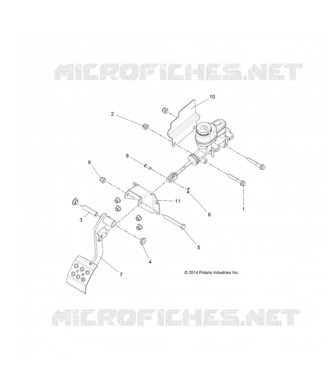 BREMSES, PEDAL AND MASTER CYLINDER MOUNTING
