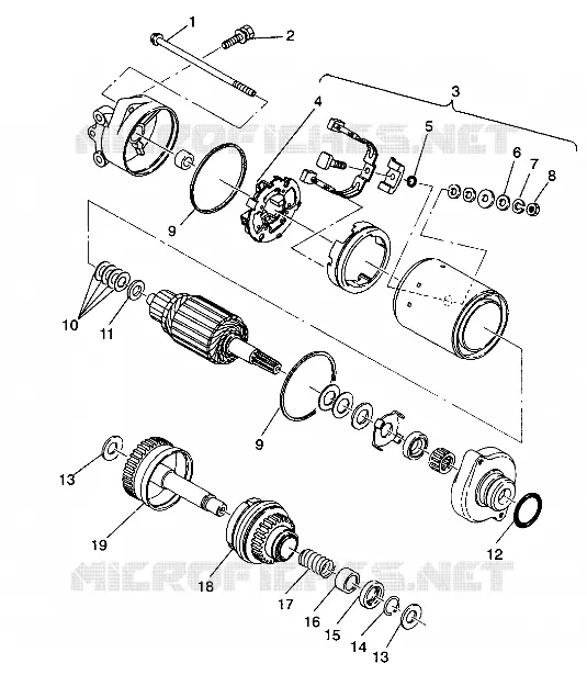 ANLASSER ASSEMBLY SL 650 / B934058 (4924732473028A)