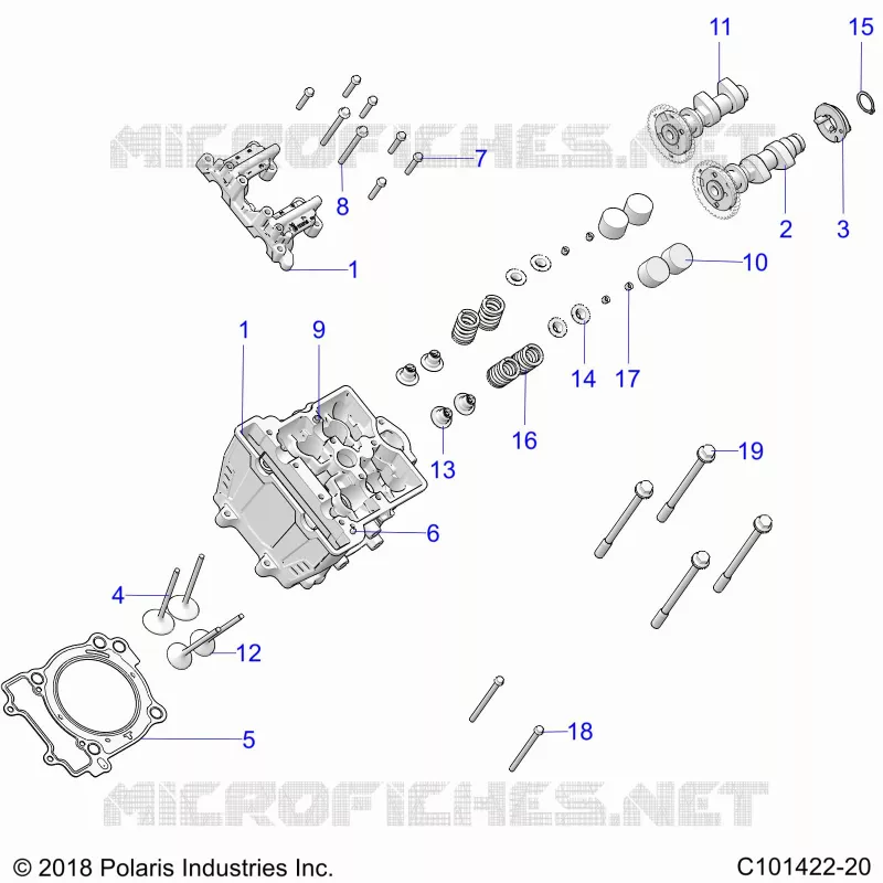 ENGINE, ZYLINDERKOPF, CAMS AND VALVES