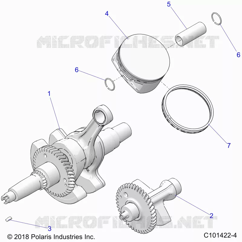 ENGINE, KURBELWELLE, PISTON AND BALANCE SHAFT