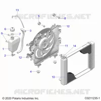 ENGINE, KÃŒHLSYSTEM, RADIATOR, FAN & OVERFLOW BOTTLE