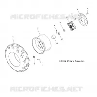 RADS, FRONT TIRE AND BRAKE DISC