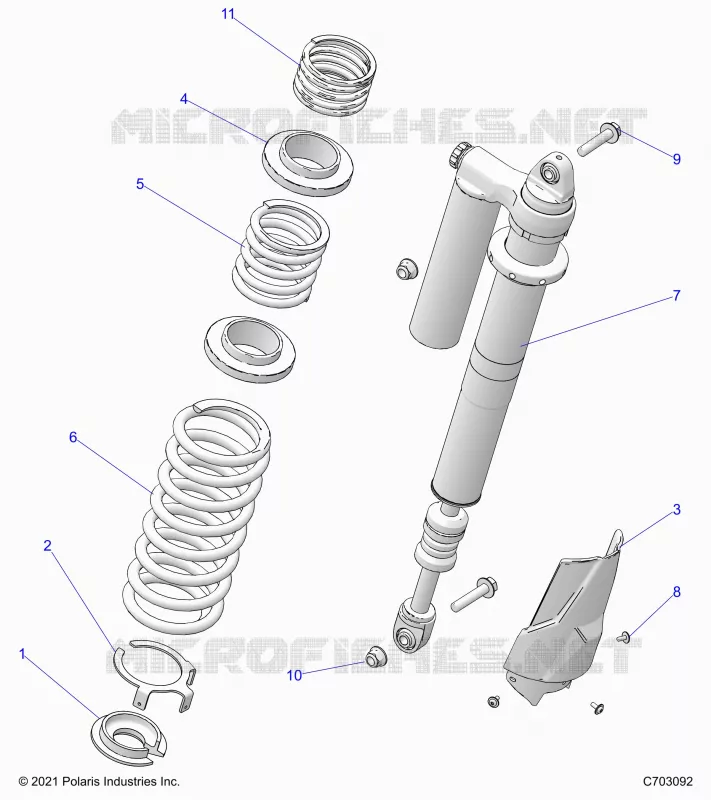 SUSPENSION, REAR SHOCK MOUNTING