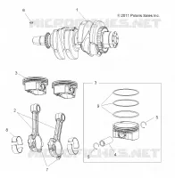 MOTOR, KURBELWELLE AND KOLBEN