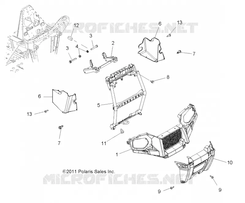 FRONTSTOSSSTANGE AND MOUNTING
