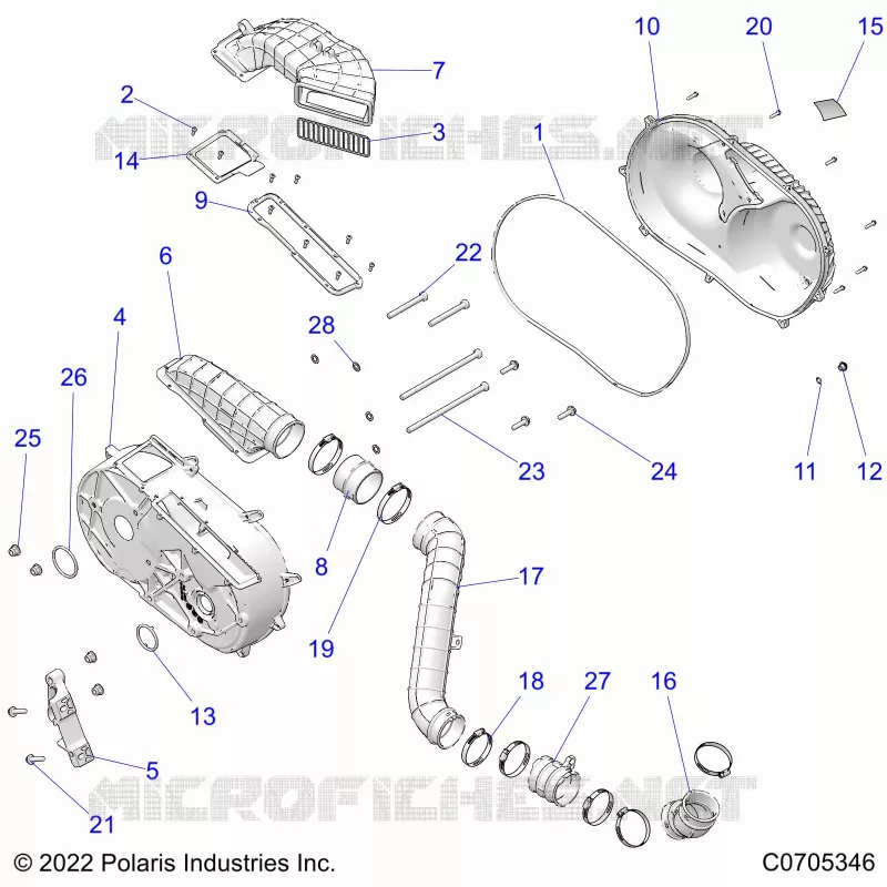 ANTRIEB, CLUTCH COVER AND DUCTING