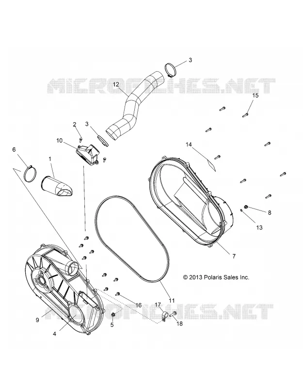 ANTRIEB, CLUTCH COVER AND DUCTING