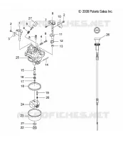 ENGINE, VERGASER AND CHOKE CABLE