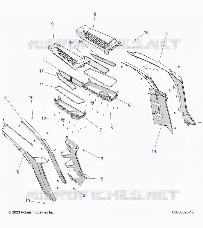 KAROSSERIE HINTEN FENDERS AND BEZELS- Z24NEE99FM/Z24NES99FM/CM (C0705025-9)