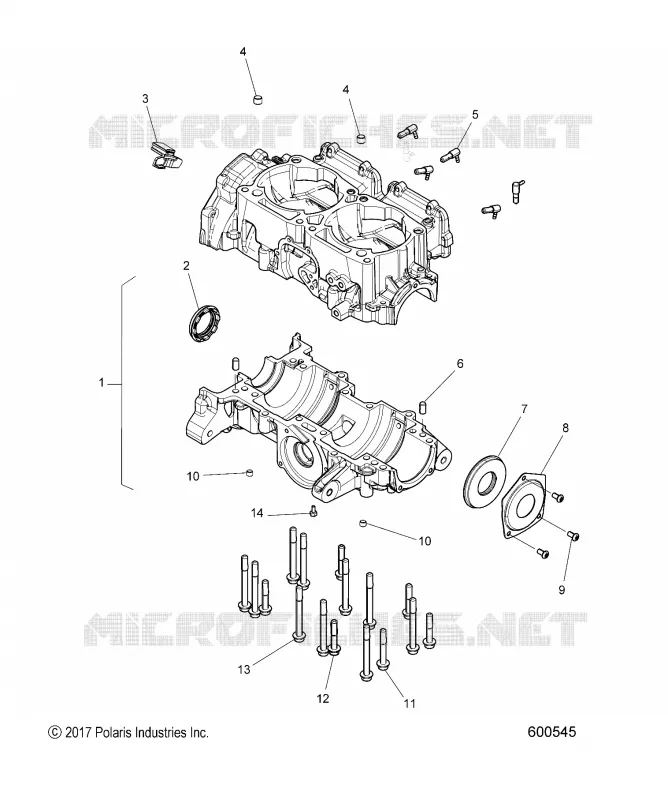 ENGINE, CRANKCASE