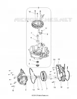 ENGINE, STATOR COVER AND FLYRAD