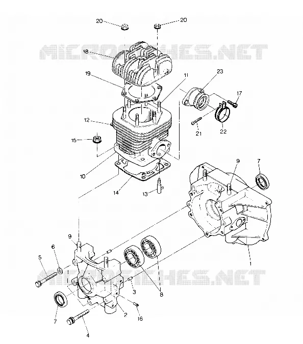 CRANKCASE AND ZYLINDER  STAR LITE (4918591859023A)
