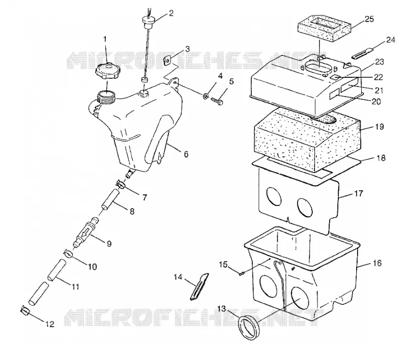 ÖLTANK/LUFTFILTERKASTEN  700 RMK 0970966, 700 SKS 0970566 AND EUROPEAN 700 SKS E970 (4938573857C005)