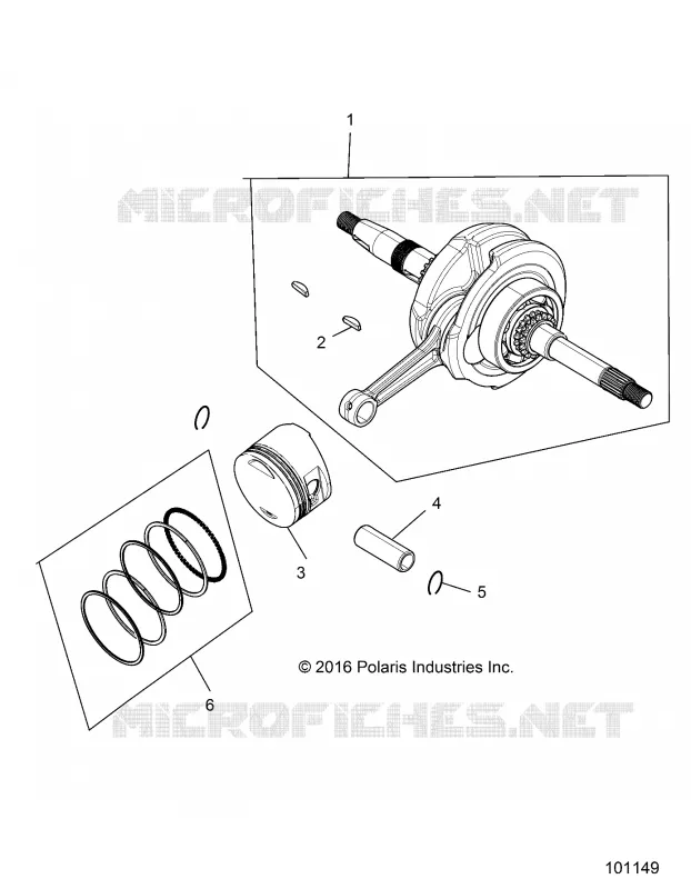 ENGINE, KURBELWELLE, CONNECTING ROD AND PISTON -A19HZA15N1/N7 