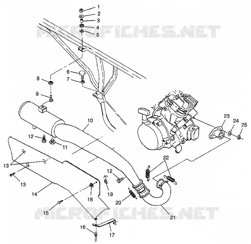 ABGASSYSTEM BIG BOSS 6X6 400L W97AE38A (4940814081A012)
