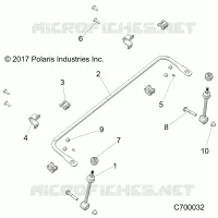 SUSPENSION, FRONT STABILISATORSTANGE