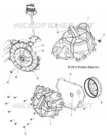 ENGINE, STATOR COVER AND SCHWUNGRAD