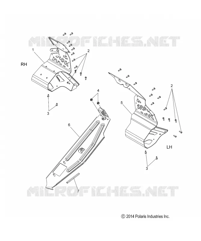 CHASSIS, CLUTCH GUARD AND FOOTRESTS