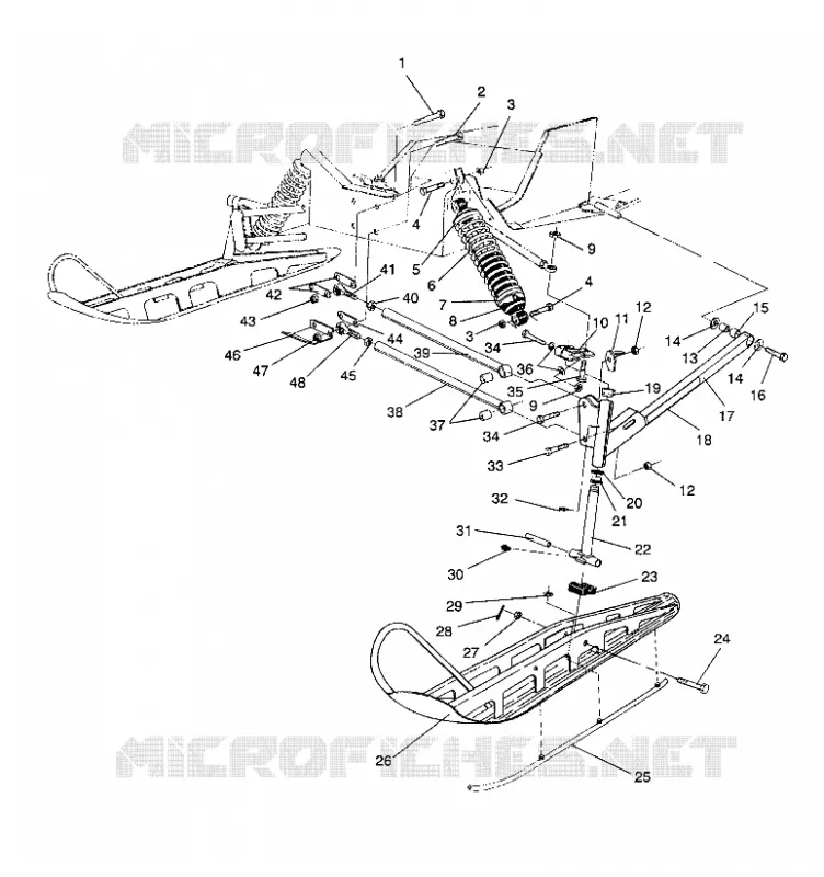 FRONT SUSPENSION AND SKI WIDETRAK / 0932064 (4922982298011A)