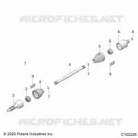 ANTRIEB, REAR DRIVE SHAFT A22SDS57C4 (C102226)