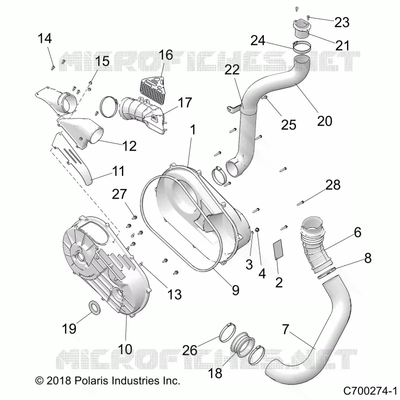 ANTRIEB, CLUTCH COVER AND DUCTING