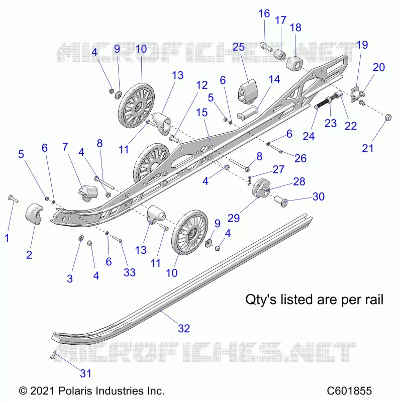 SUSPENSION, RAIL, LH/RH